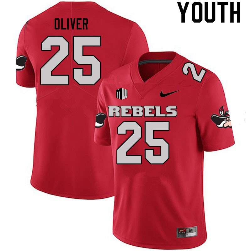 Youth #25 Cameron Oliver UNLV Rebels College Football Jerseys Sale-Scarlet